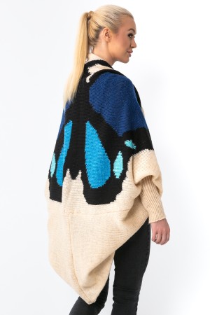 Cardigan de dama tip fluture cu maneci lungi