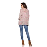 Cardigan anna tricotat scurt roz deschis