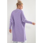 Cardigan lung dama tricotat violet