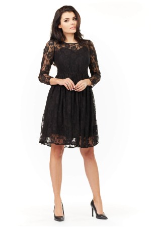 Rochie neagra cu dantela