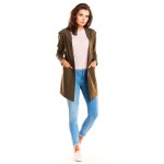 Sacou casual-sport kaki cu colturi