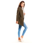 Sacou casual-sport kaki cu colturi
