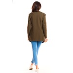Sacou casual-sport kaki cu colturi