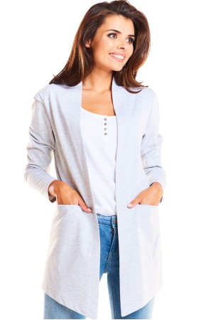 Sacou casual-sport gri cu colturi