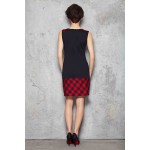 Rochie eleganta in doua culori red İnfinite You Rochie eleganta in doua culori red İnfinite You